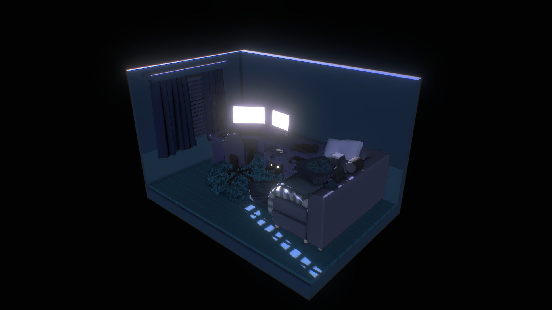 BLUROOM - 3D model by aveandroid [dbd0227] - Sketchfab