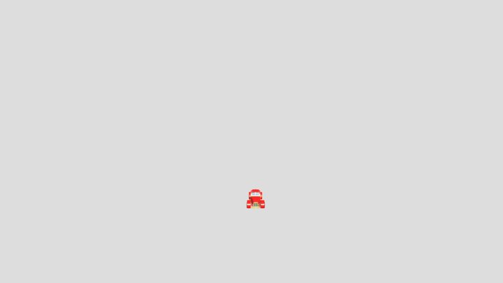 vintage car in red 3D Model