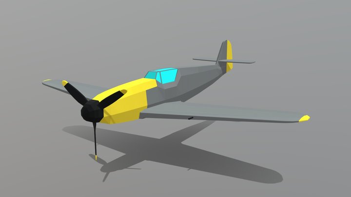 BF 109 Low Poly 3D Model