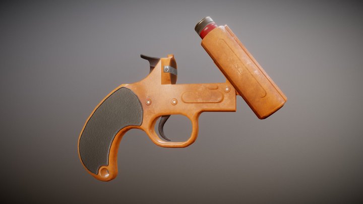 Flare Gun 3D Model