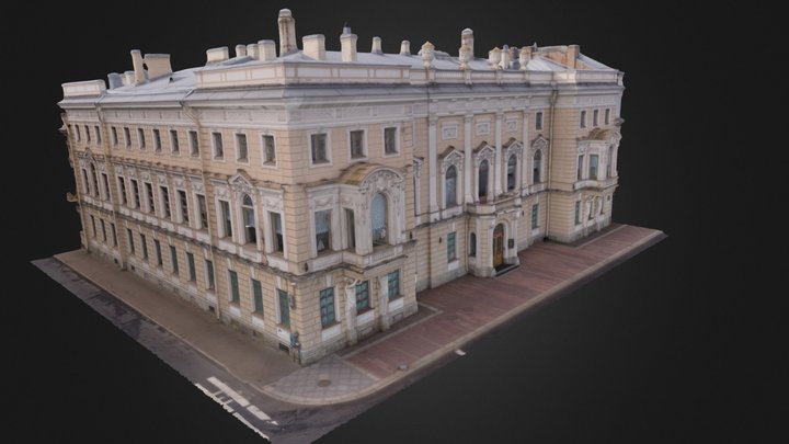 Дворцовая 8, 3D, Dvortsovaya Embankment 8 in 3D 3D Model