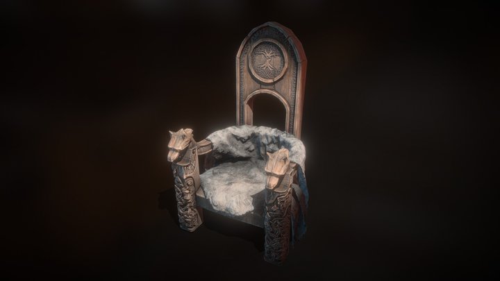 Medieval King's Throne (2020) 3D Model