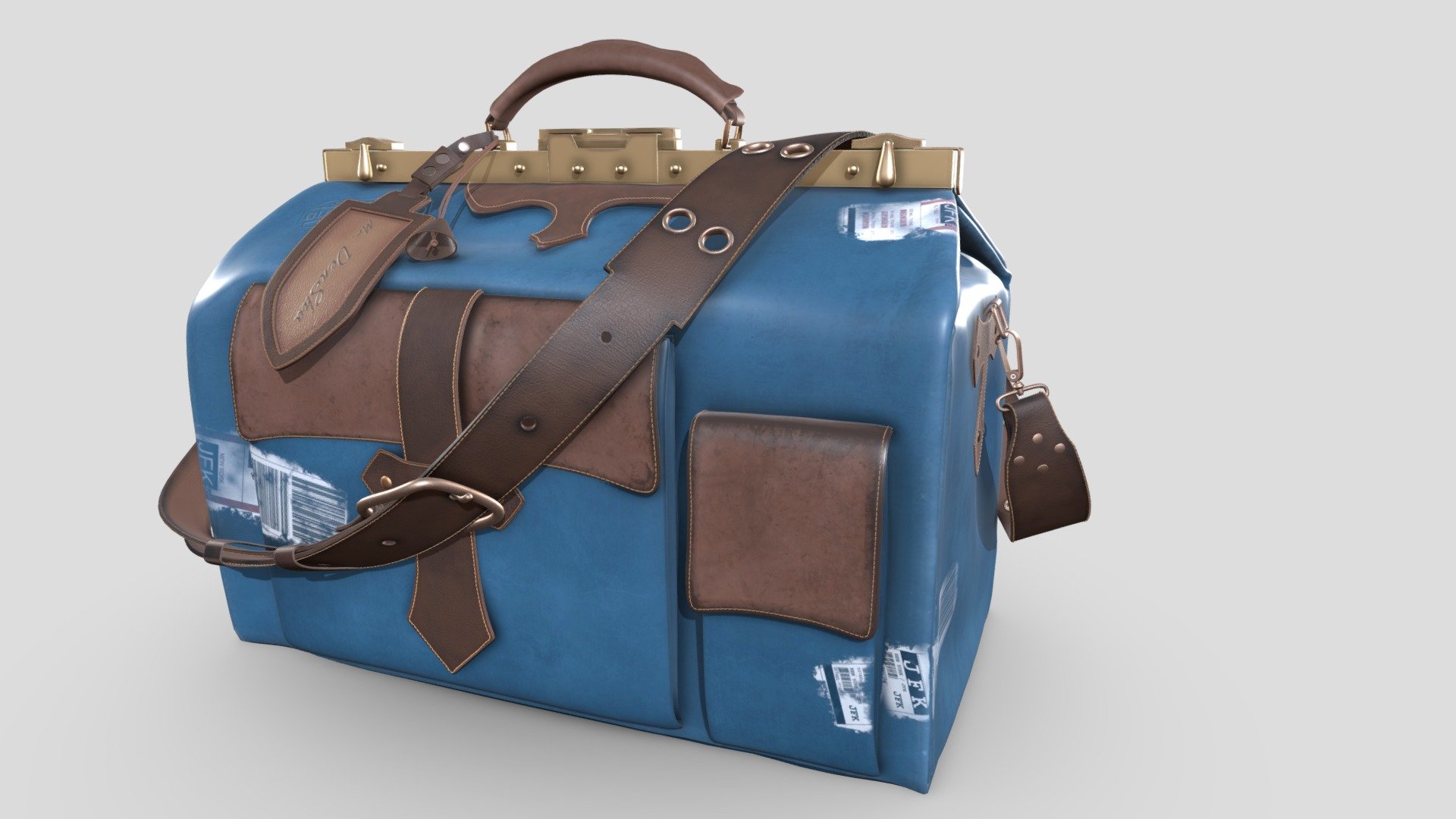 Leather Bag - 3d Model By Denis.shurduk [dbd6c47] - Sketchfab