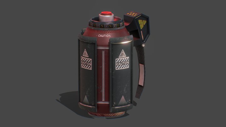 Sci-fi Explosive Grenade 3D Model