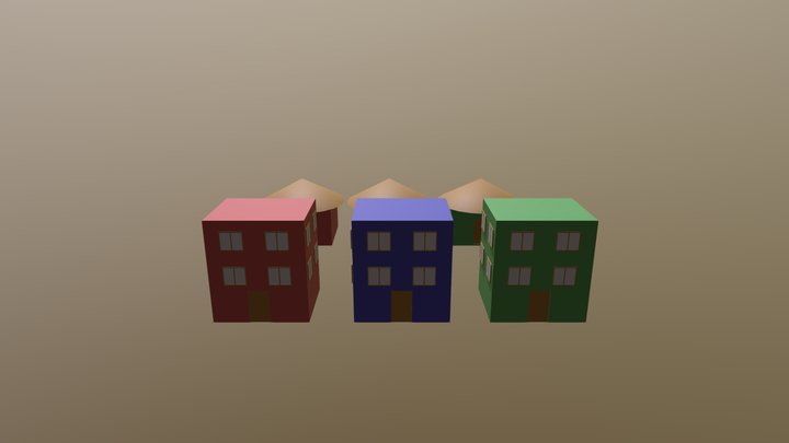 Background Buildings 3D Model