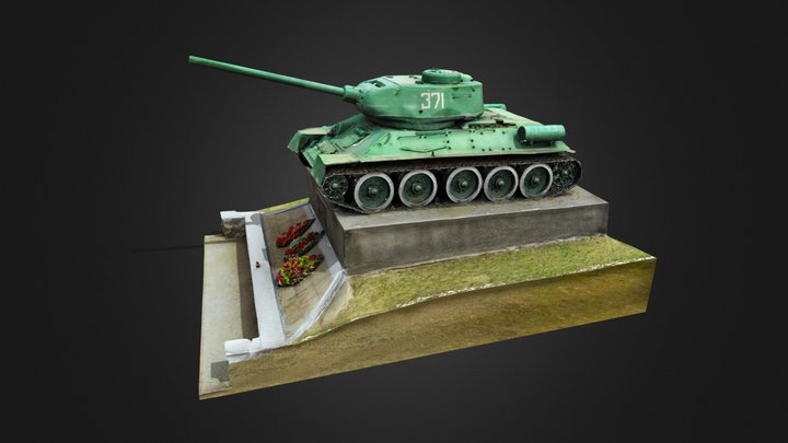 Tank monument 3D Model