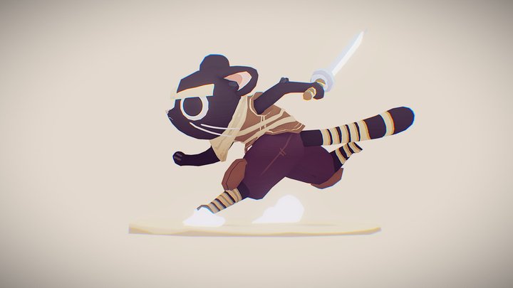 Ninja Cat 3D Model
