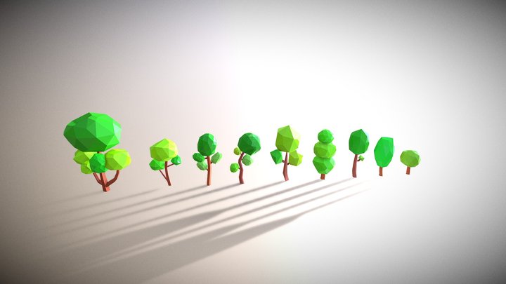 Low Poly Tree Pack 3D Model