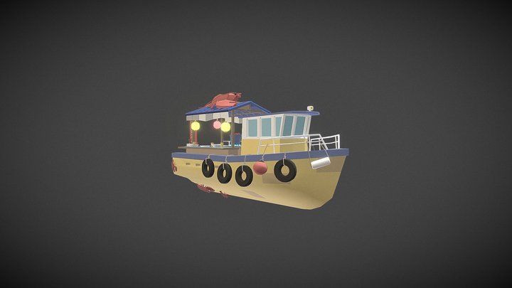 Lobster boat 3D Model