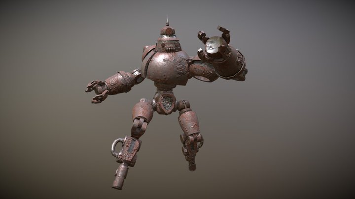 Rust Robot 3D Model