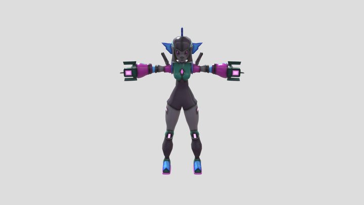 Robot Tiburona Texturizada 3D Model