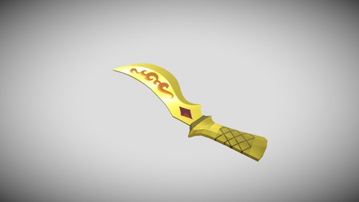 Braincraft | Knife | Gold 3D Model