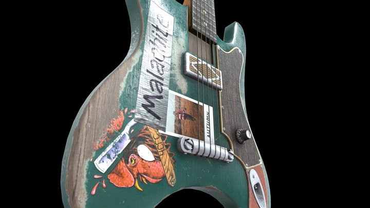 Shabby Kai guitar by Teuchun 3D Model