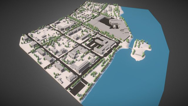 Urbanid 3D City model Tornio, Suensaari North 3D Model