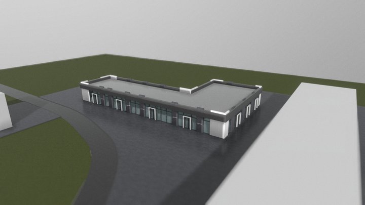 Комерційна будівля (Просторова модель) 3D Model