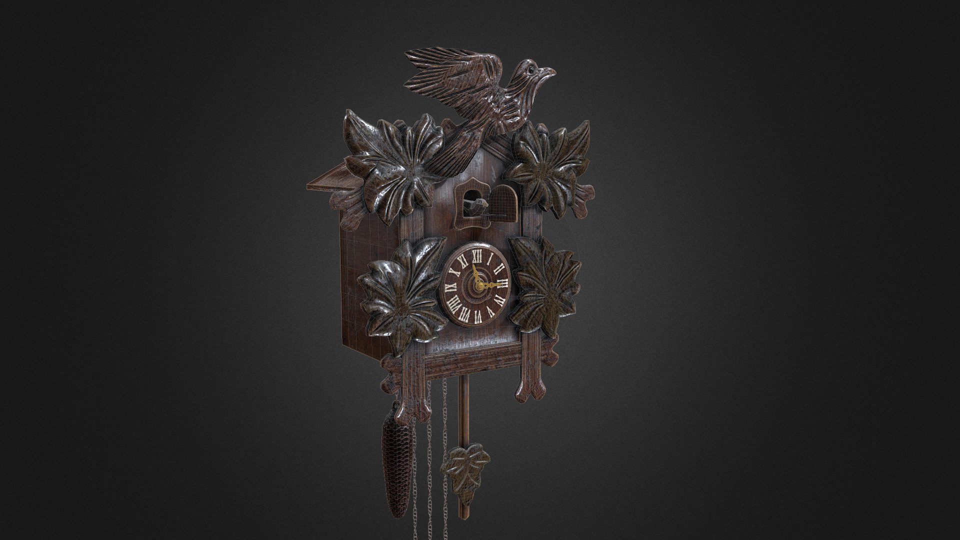 cuckoo clock - 3D model by _wire_frame (@Marco_Aka_Viane) [dbe67a7 ...