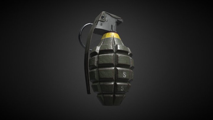 Study of Hand Grenade MK2 3D Model