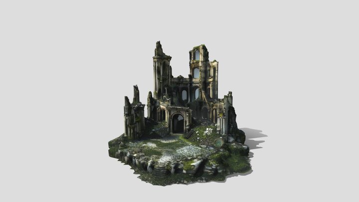 Old destroyed building 3D Model Free – Gratis 3D-model STL