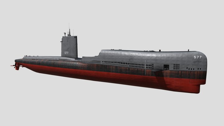 USS Growler  SSG-577 3D Model