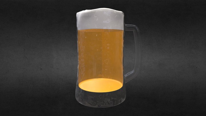 Glass Mug Beer 3D Model