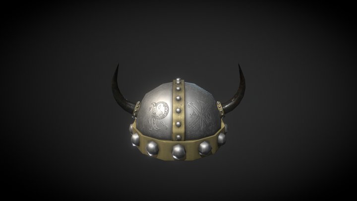 Viking Helmet Low Trans 3D Model