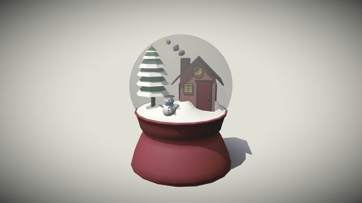 Snowglobe Snowed In 3D Model