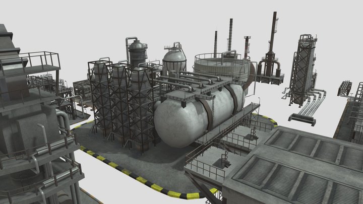 oil_refinery_pack 3D Model