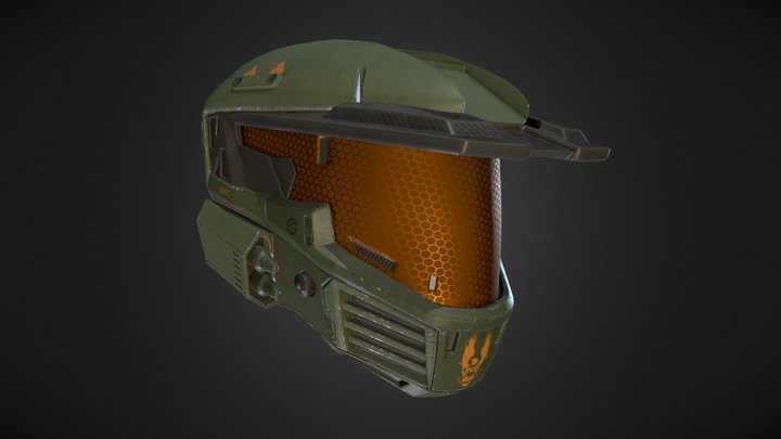 Halo MarkV helmet PBR 3D Model
