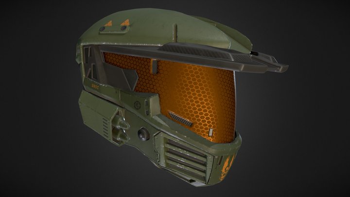 Halo MarkV helmet PBR 3D Model