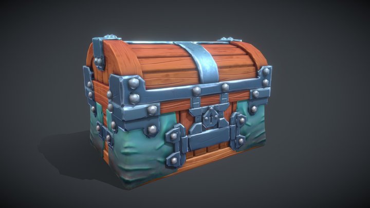 Stylized Treasure Chest 3D Model