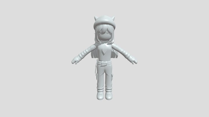 Stylized Roblox female avatar – Free 3D Model STL