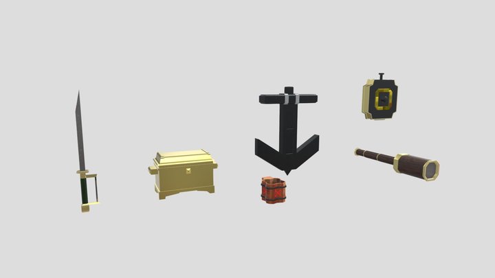 Pirate Props 3D Model
