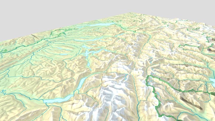 Topography of Switzerland 3D Model