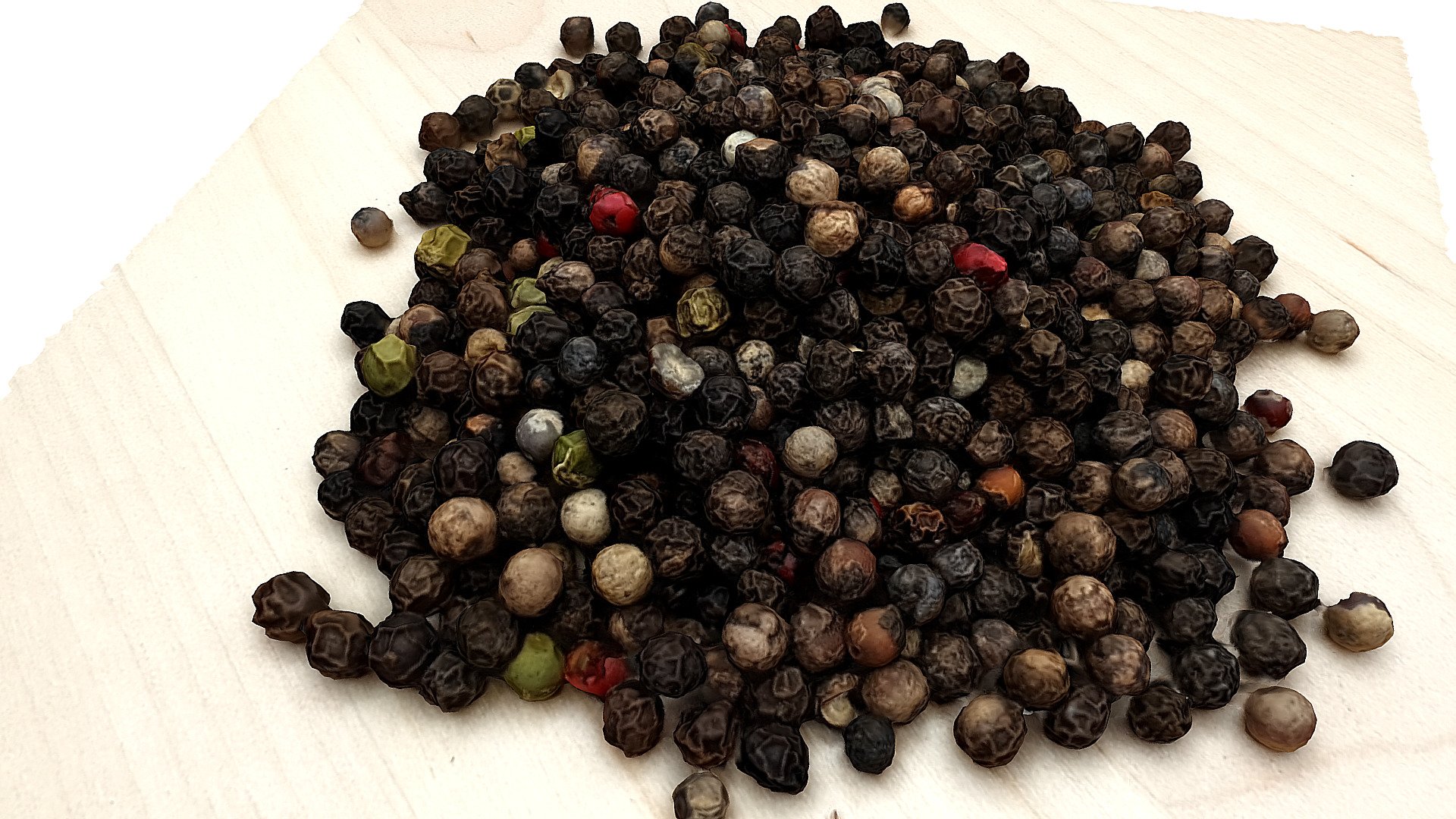 Pepper used as a spice or seasoning.