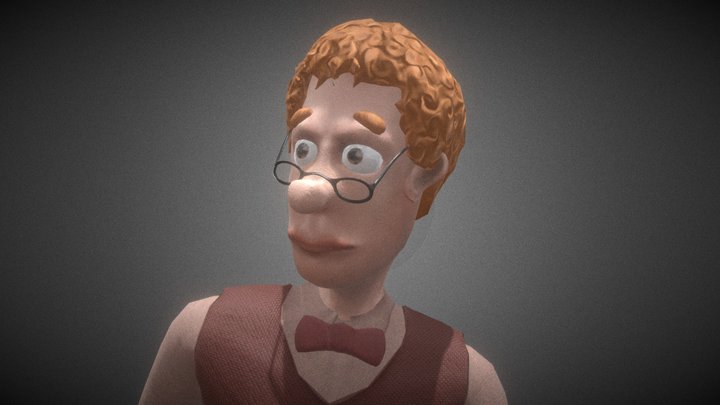 Librarian Character 3D Model