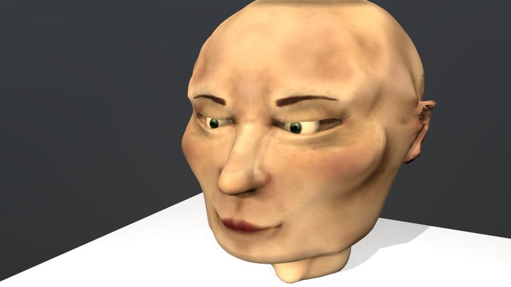 Modélisation d'une tête humaine 3D Model