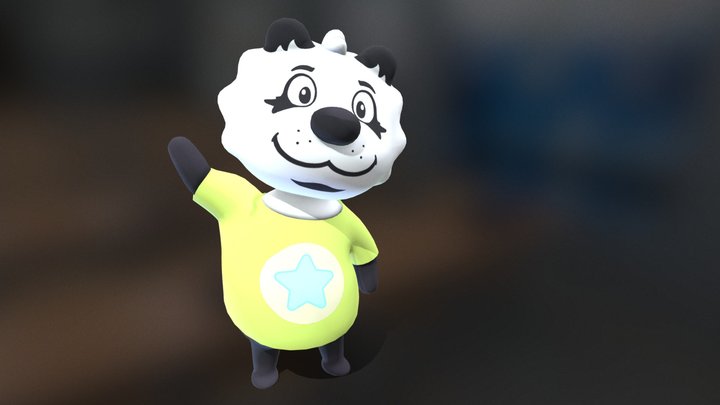 Happy Panda GoodMoodMaster Maskot 3D Model
