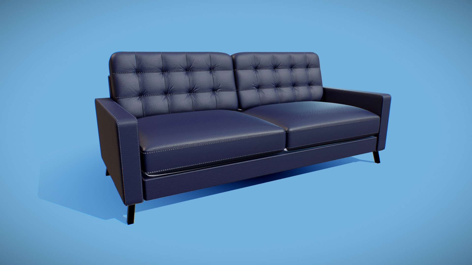 3D model Sofa for your comfort - This is a 3D model of the Sofa for your comfort. The 3D model is about a blue recliner with a grey seat.