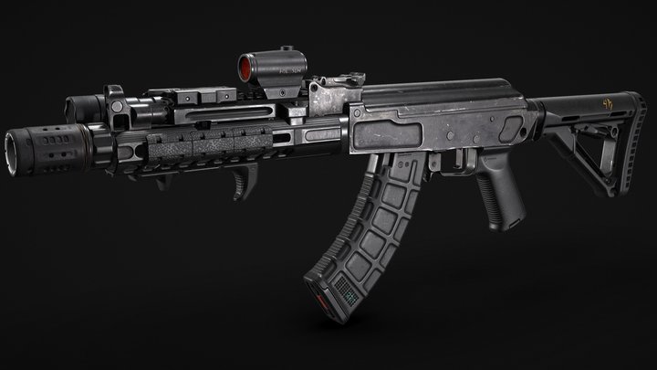 AK-47 "Ghoul" 3D Model