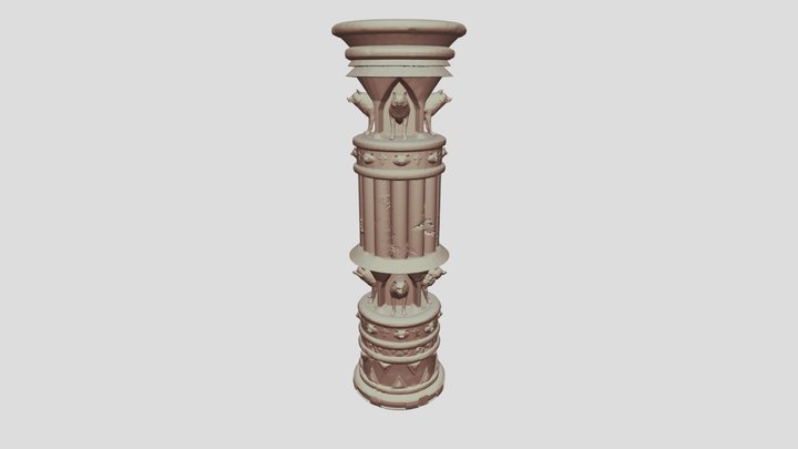 Werewolf cathedral column 3D Model
