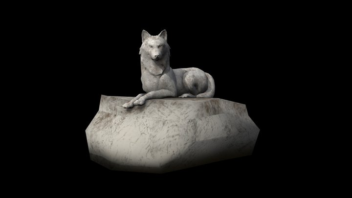 Wolf Rock 3D Model