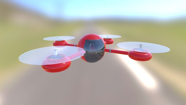 Red Drone 3D Model
