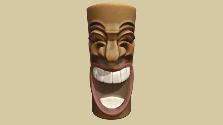 웃음장승 korean traditional totem 3D Model