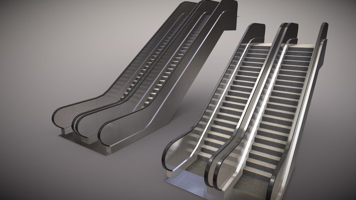 Escalator for Mall / Airport / Hospital 3D Model