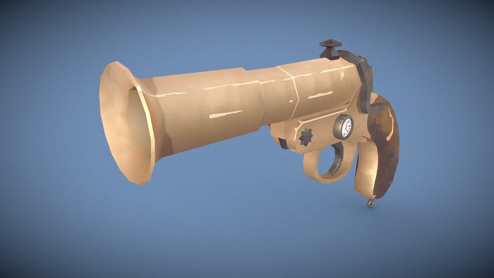 Pistol SteamPunk 3D Model