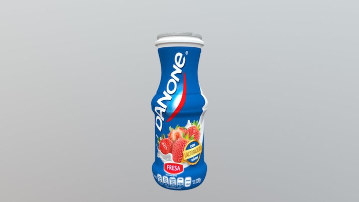 Danone bebible fresa 240g 3D Model