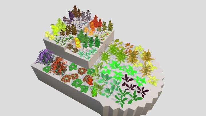 (PBR) Low-Grow Flora Showcase 2 3D Model