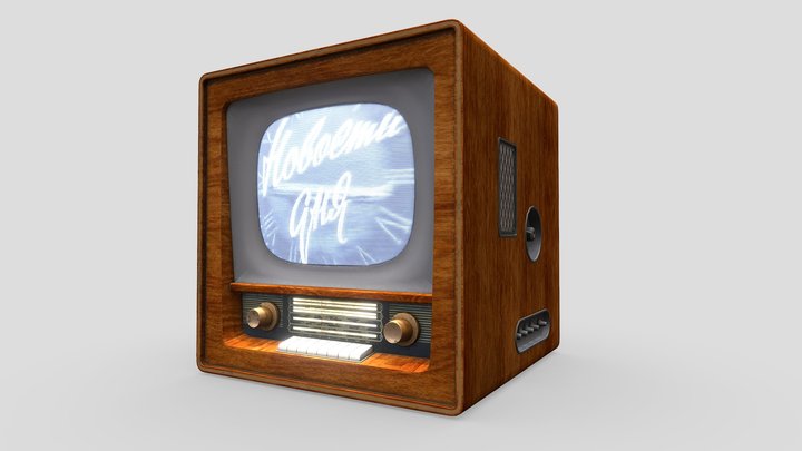 Retro TV Belarus-5 3D Model