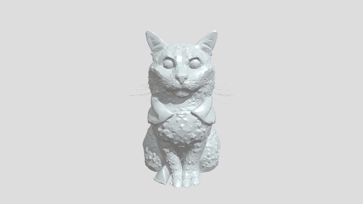 Food - made cat figure 3D Model