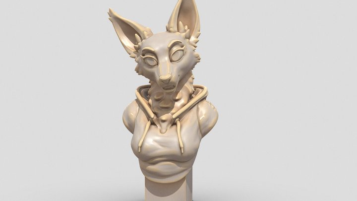 Furry Bust Prototype - 3d printable 3D Model